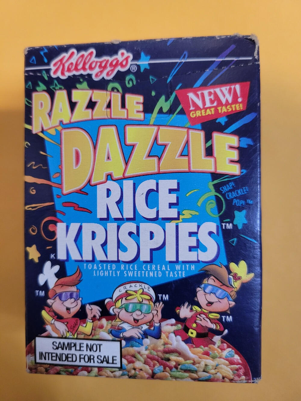 Kellogg's Razzle Dazzle Rice Crispies Cereal Box 1998 Original Seal NOT OPEN!